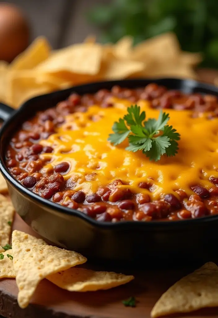 28 Beef and Bean Dip Recipes That Feed a Crowd - 6. Beef and Bean Chili Dip