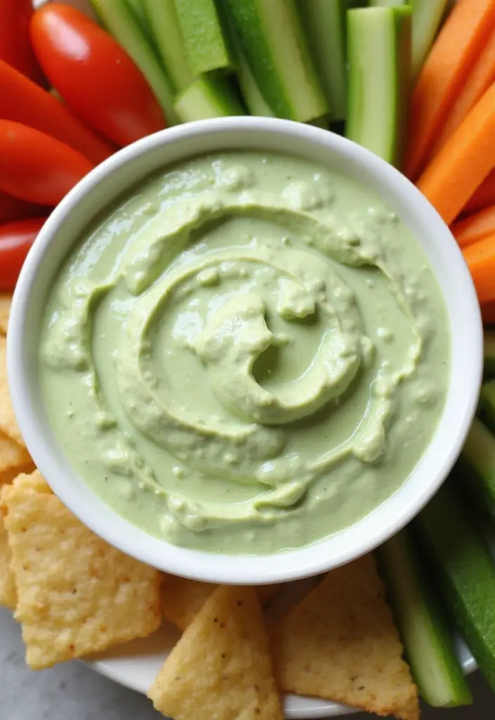 28 Cheap Dip Recipes for a Crowd on a Budget - 11. Avocado Greek Yogurt Dip