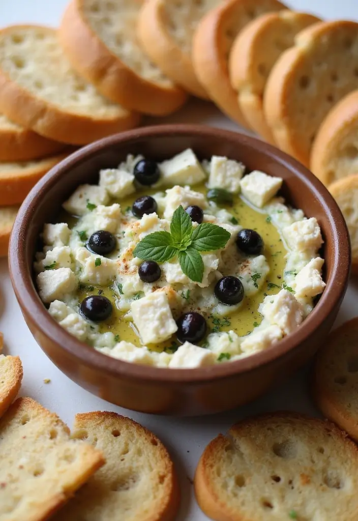28 Cheap Dip Recipes for a Crowd on a Budget - 15. Feta and Olive Tapenade