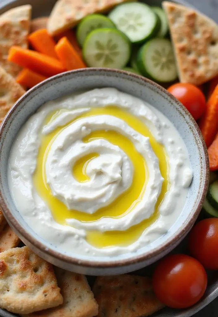 28 Cheap Dip Recipes for a Crowd on a Budget - 18. Mediterranean Yogurt Dip