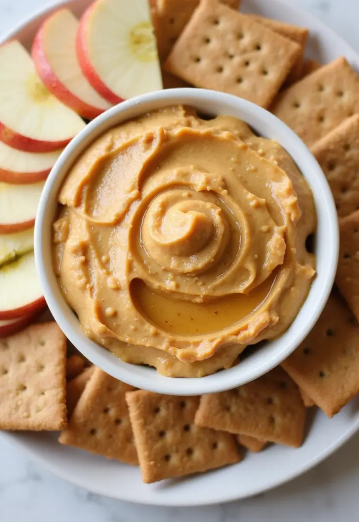 28 Cheap Dip Recipes for a Crowd on a Budget - 26. Peanut Butter and Honey Dip