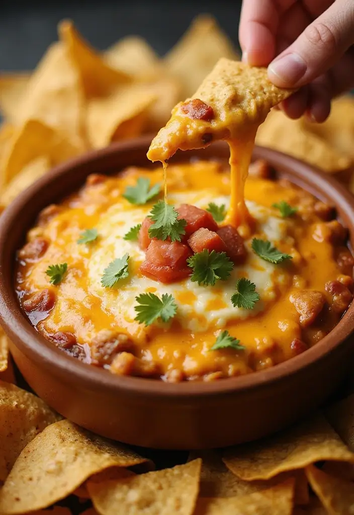 28 Cheap Dip Recipes for a Crowd on a Budget - 7. Nacho Cheese Dip