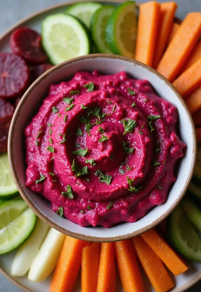 28 Cheap Dip Recipes for a Crowd on a Budget - 8. Beetroot Dip