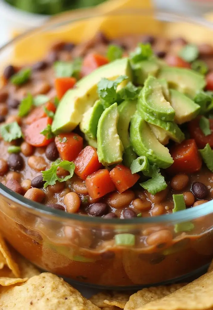 28 Classic 7 Layer Bean Dip Recipes for Any Occasion - 1. Classic Vegan 7 Layer Bean Dip