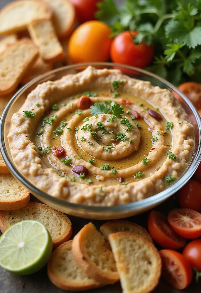 28 Classic 7 Layer Bean Dip Recipes for Any Occasion - 15. Roasted Garlic and Bean Dip