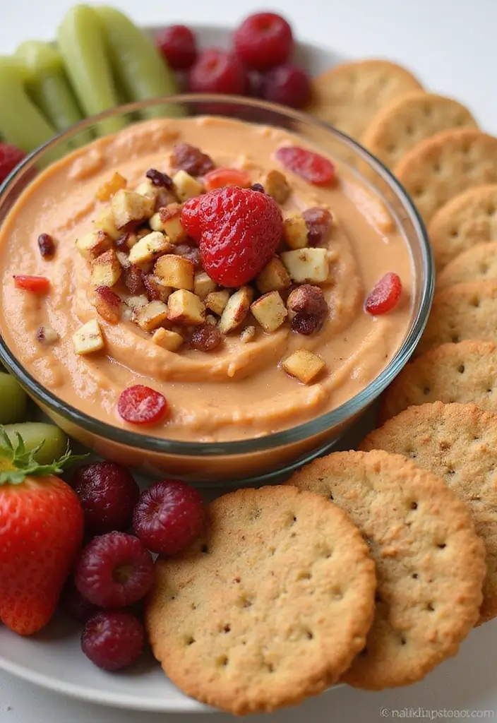28 Classic 7 Layer Bean Dip Recipes for Any Occasion - 17. Sweet and Savory Fruit Bean Dip