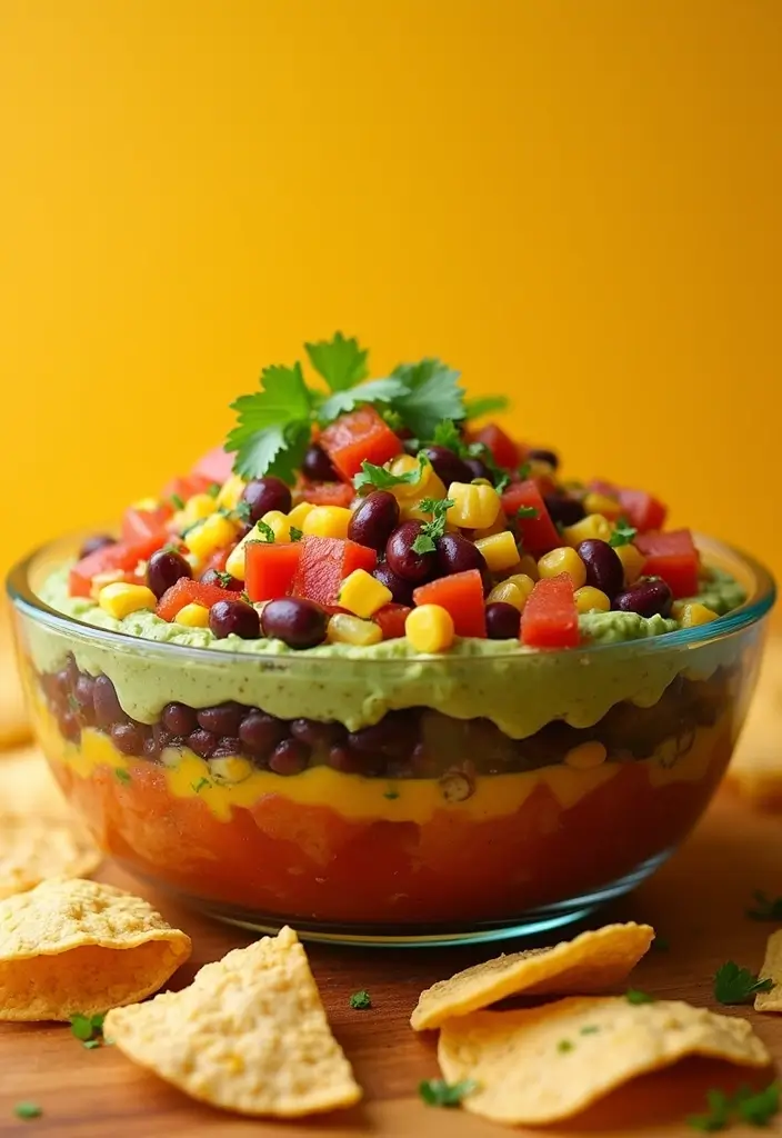 28 Classic 7 Layer Bean Dip Recipes for Any Occasion - 2. Spicy Black Bean and Corn Dip