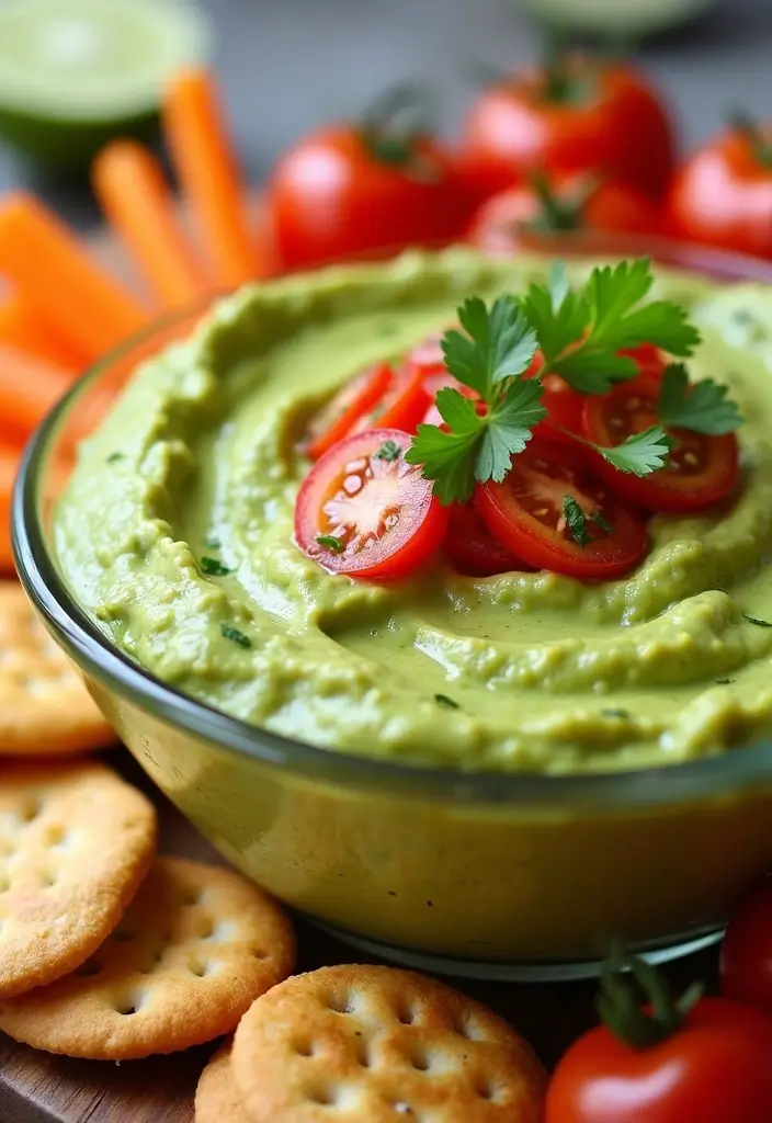 28 Classic 7 Layer Bean Dip Recipes for Any Occasion - 3. Creamy Avocado and White Bean Dip