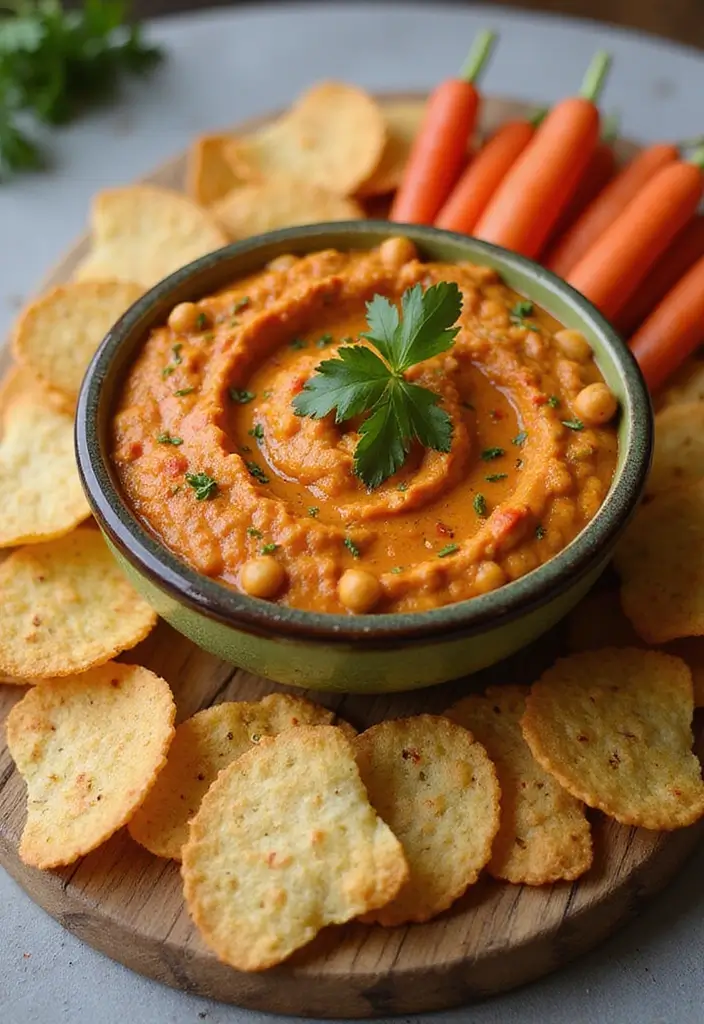 28 Cold Dip Recipes for Chips That Are Crowd Favorites - 15. Spicy Roasted Chickpea Dip