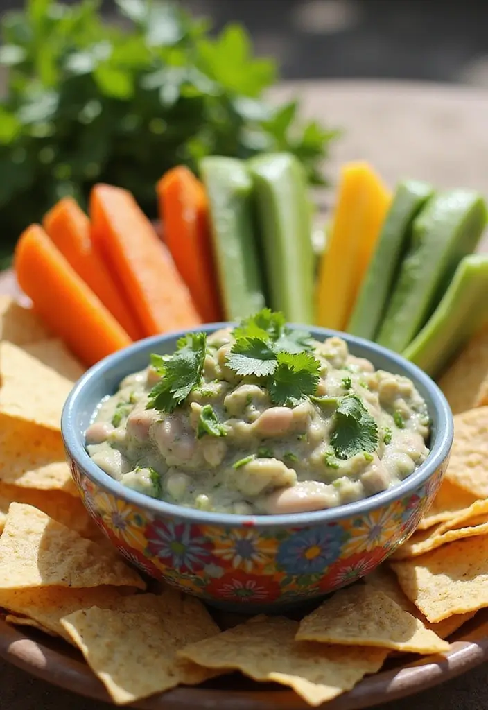 28 Cold Dip Recipes for Chips That Are Crowd Favorites - 17. Cilantro and Lime Bean Dip