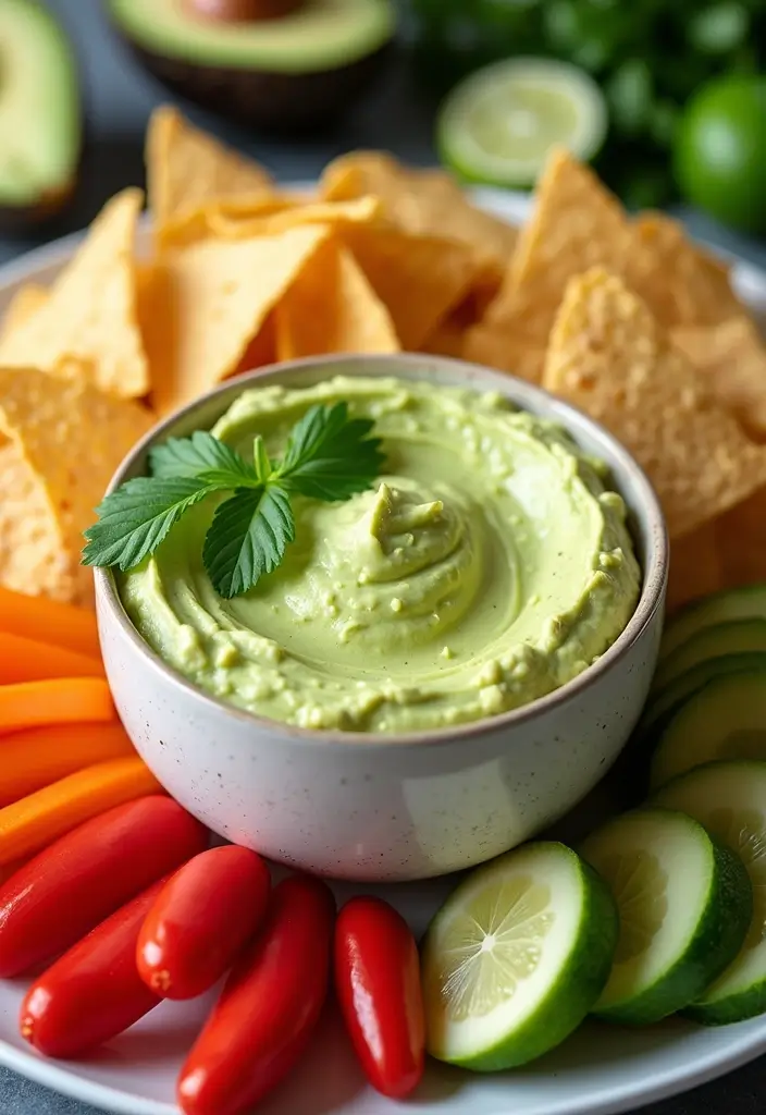 28 Cold Dip Recipes for Chips That Are Crowd Favorites - 20. Avocado and Lime Cream Cheese Dip