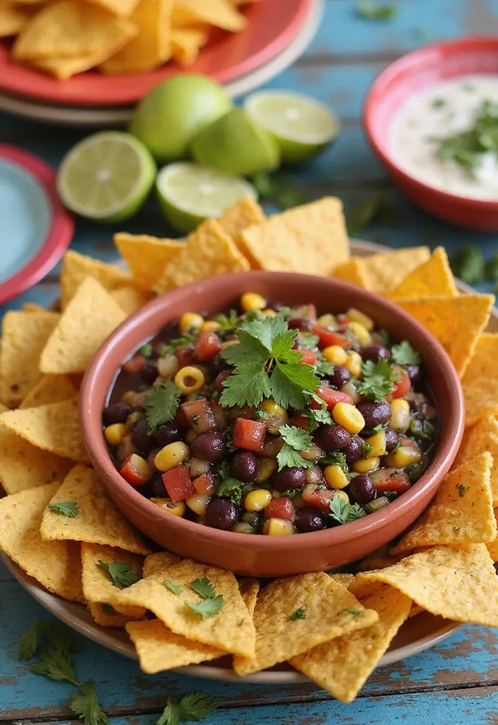 28 Cold Dip Recipes for Chips That Are Crowd Favorites - 7. Black Bean and Corn Salsa