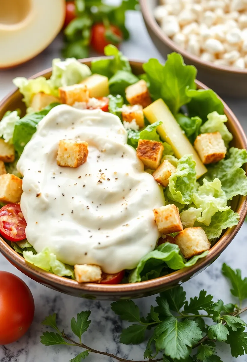 28 Creative Leftover Rotel Cheese Dip Recipes to Reuse Extras - 22. Rotel Cheese Dip Caesar Salad