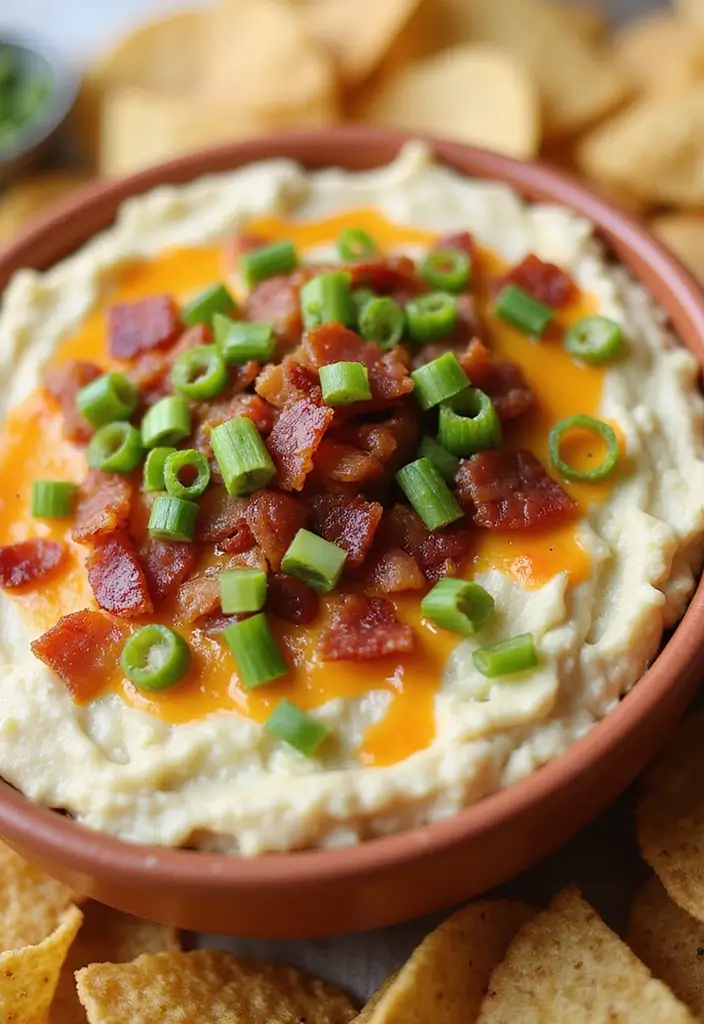 28 Easy Crock Pot Dip Recipes for Quick Entertaining - 7. Loaded Baked Potato Dip