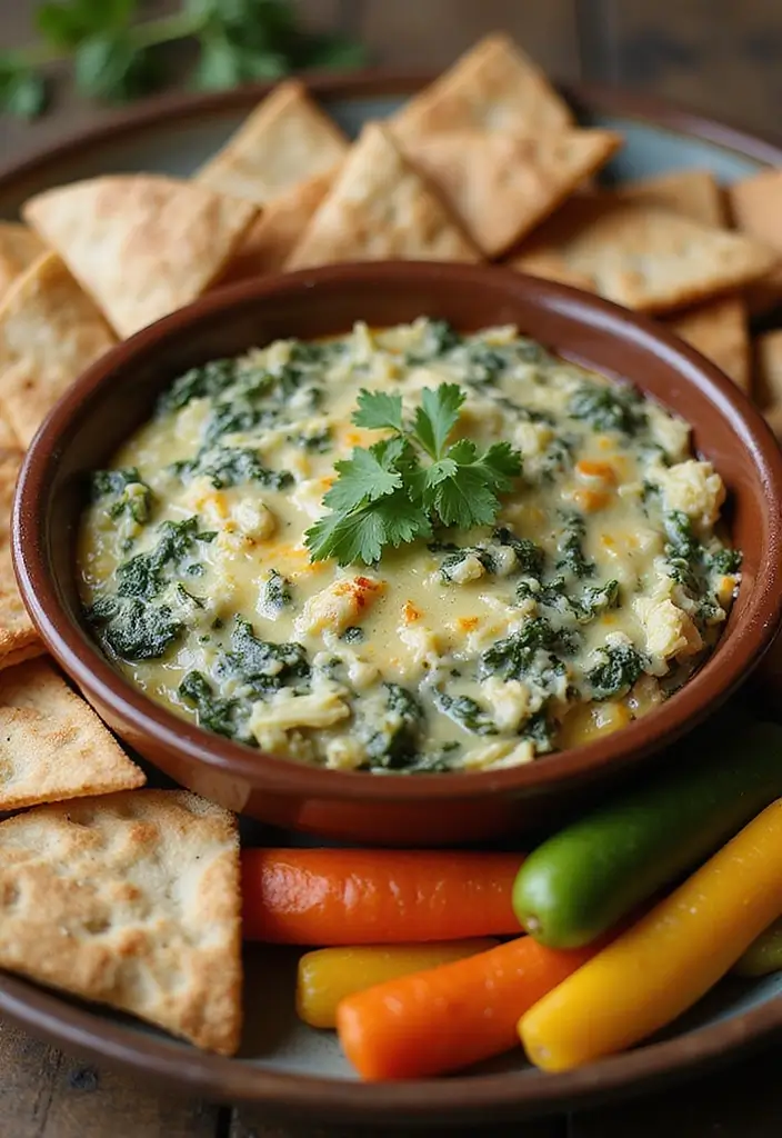 28 Easy Hot Dip Recipes That Work for Any Party - 1. Creamy Spinach and Artichoke Dip