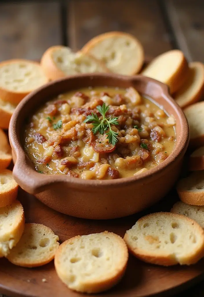 28 Easy Hot Dip Recipes That Work for Any Party - 13. Caramelized Onion and Cheese Dip