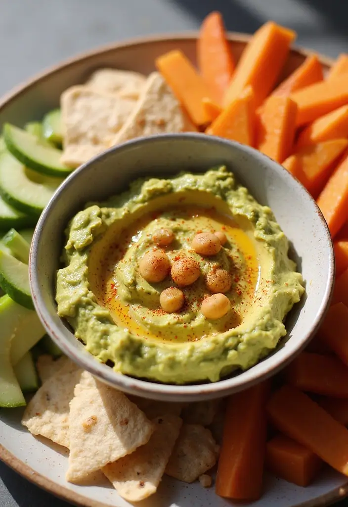28 Easy Hot Dip Recipes That Work for Any Party - 19. Spicy Chickpea and Avocado Dip