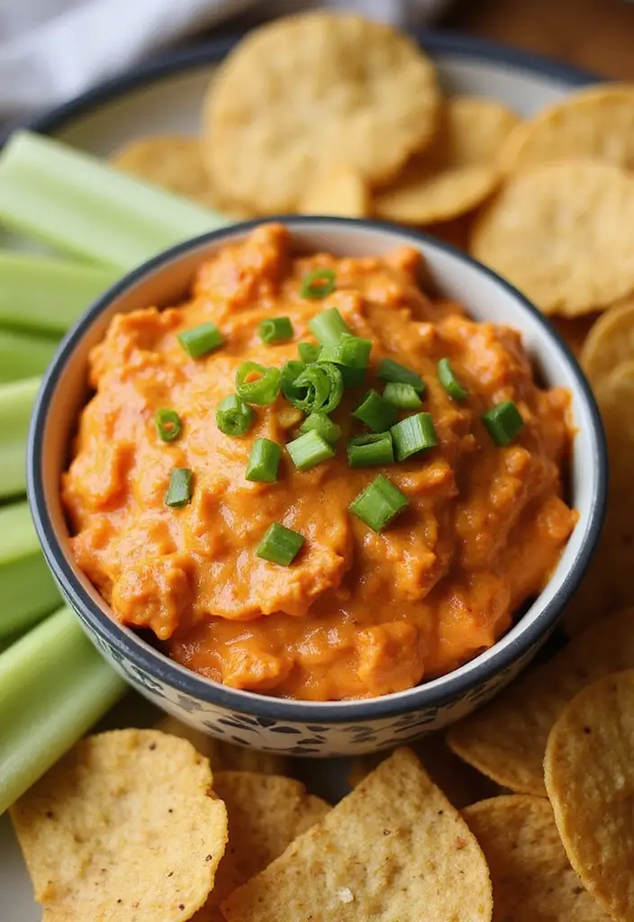 28 Easy Hot Dip Recipes That Work for Any Party - 2. Buffalo Chicken Dip