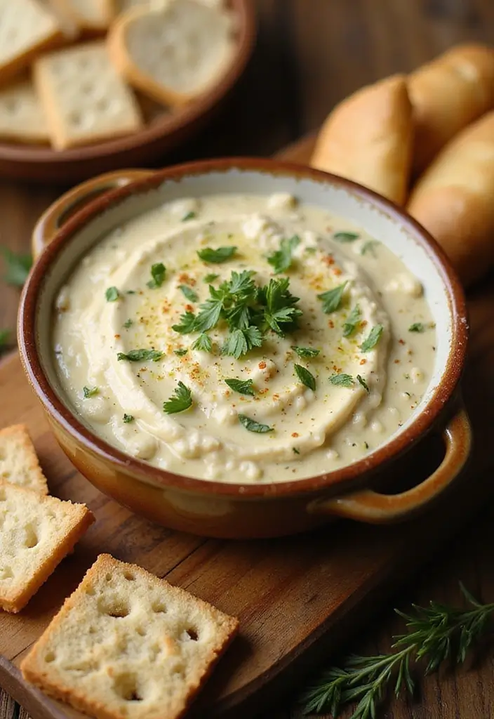 28 Easy Hot Dip Recipes That Work for Any Party - 20. Garlic Parmesan Dip