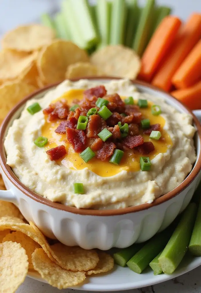 28 Easy Hot Dip Recipes That Work for Any Party - 4. Loaded Baked Potato Dip