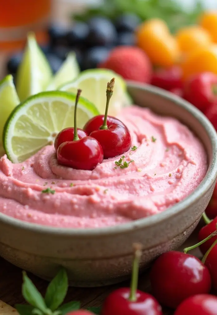 28 Sweet Dip Recipes for Parties That Impress Guests - 19. Cherry Limeade Dip
