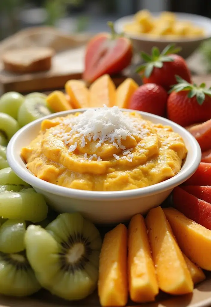 28 Sweet Dip Recipes for Parties That Impress Guests - 22. Tropical Fruit Dip