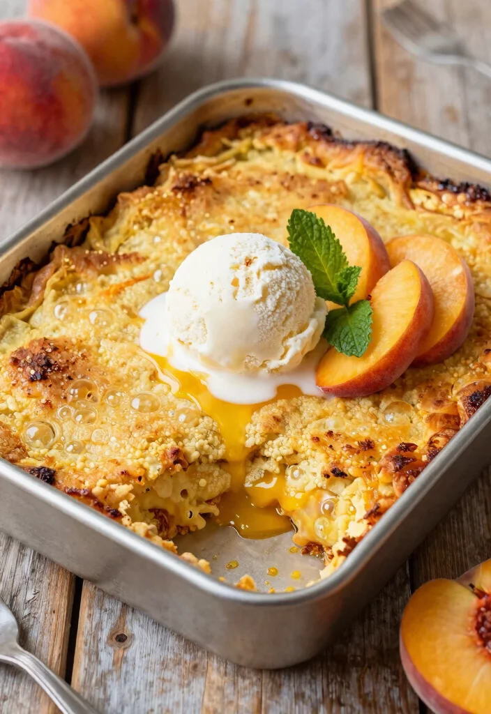 10 Easy 9 x 13 Dessert Recipes Perfect for Sharing 2. Fruity Peach Cobbler 0