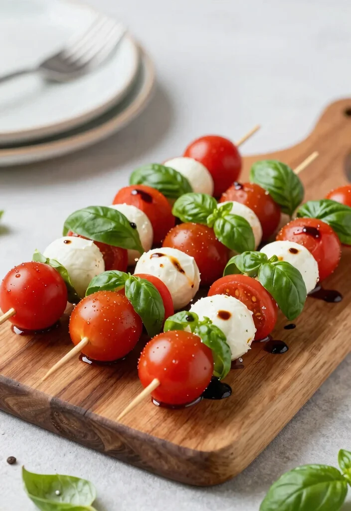 10 Easy Dinner Party Recipes That Impress Without Stress 4. Caprese Salad Skewers 0