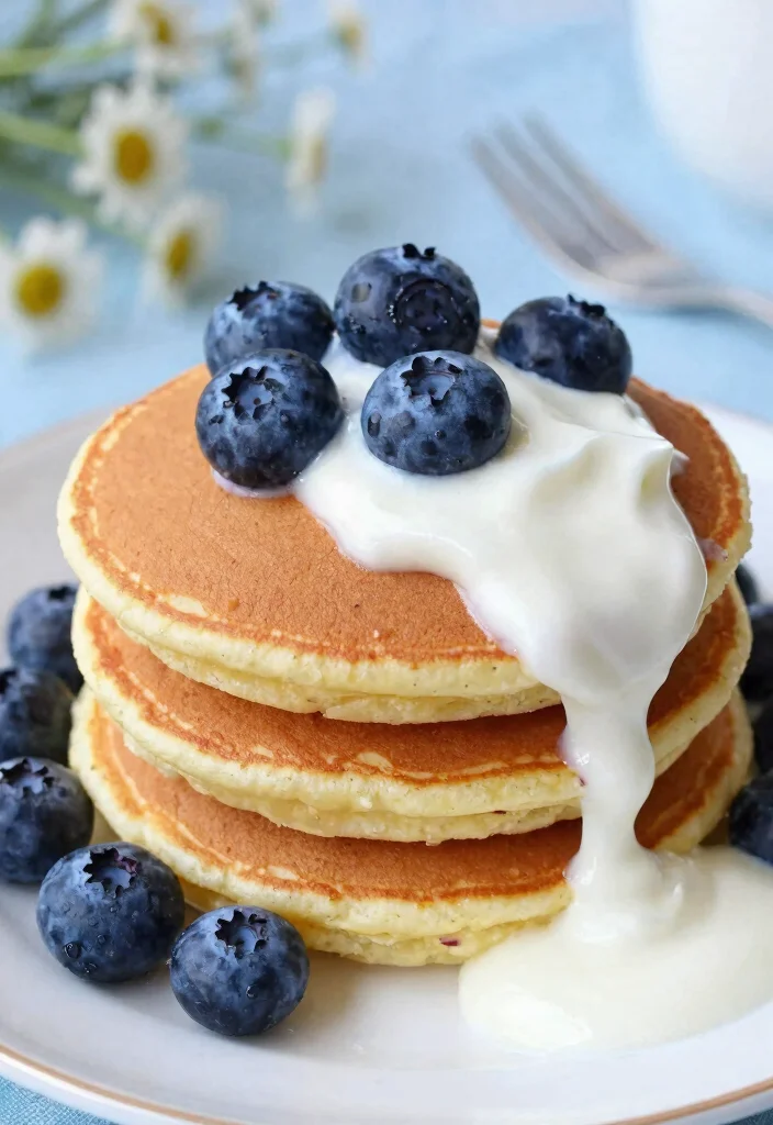 10 Easy Healthy Pancake Recipes for Quick Mornings 6. Blueberry Greek Yogurt Pancakes 0