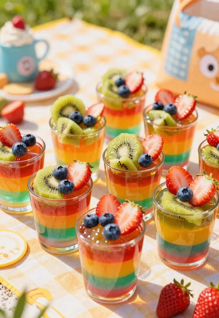 10 Easy Jelly Dessert Recipes for Quick No Bake Treats 1. Rainbow Fruit Jelly Cups 0