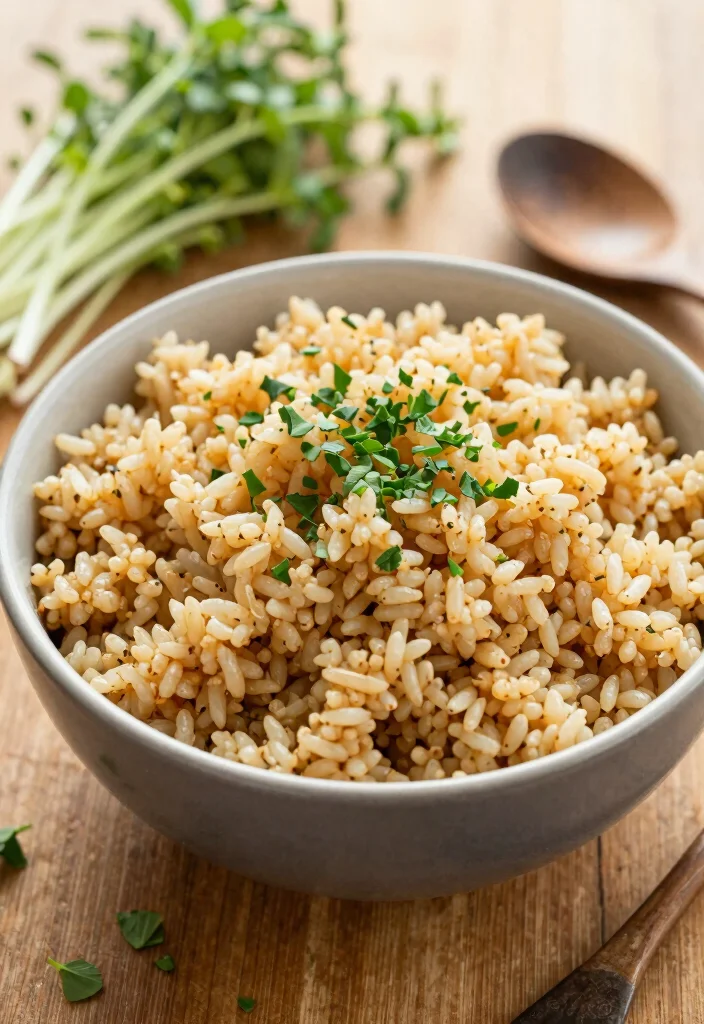 10 Healthy Boiled Food Recipes for Simple Clean Eating - 9. Boiled Brown Rice with Herbs 1