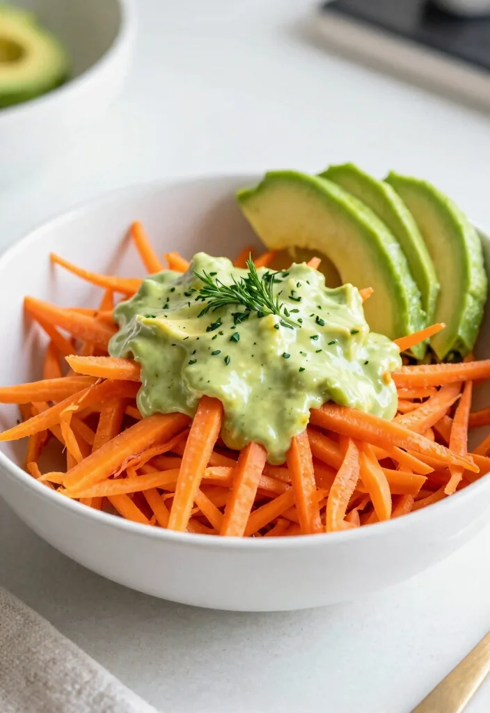 10 Keto Carrot Recipes for Creative Low Carb Sides 8. Carrot Salad with Avocado Dressing 0