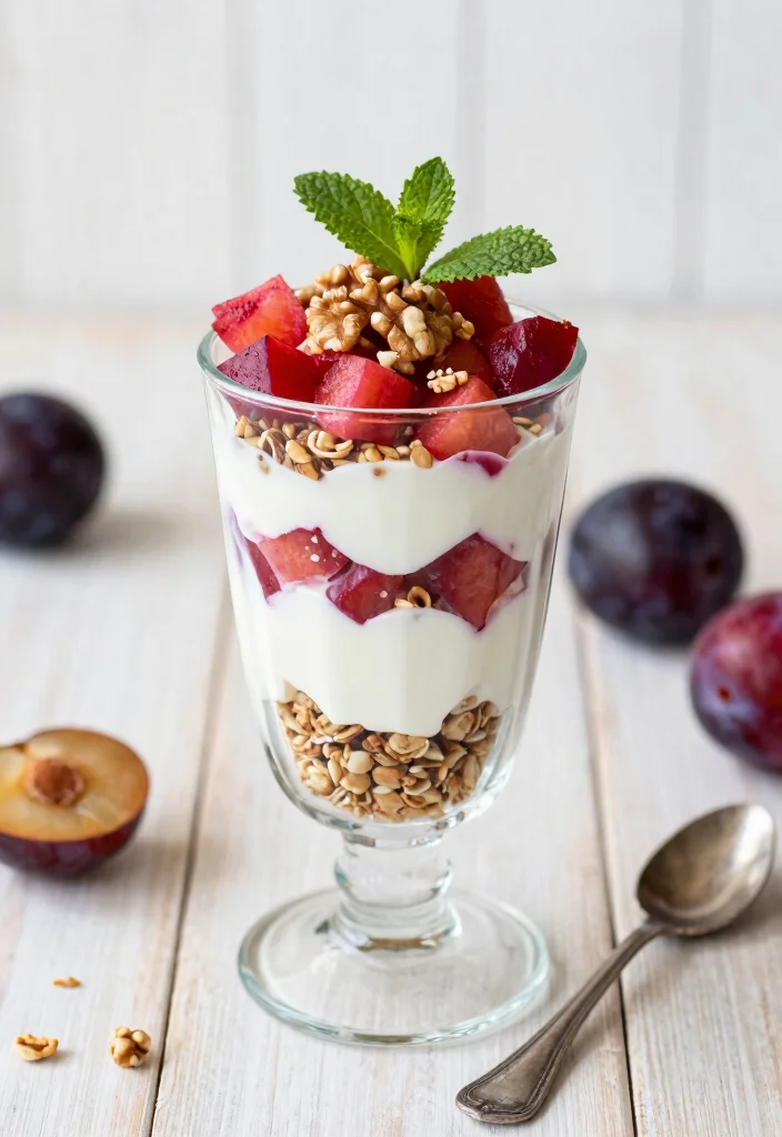 10 Plum Dessert Recipes for Sweet and Tart Treats - 3. Plum Yogurt Parfait 1