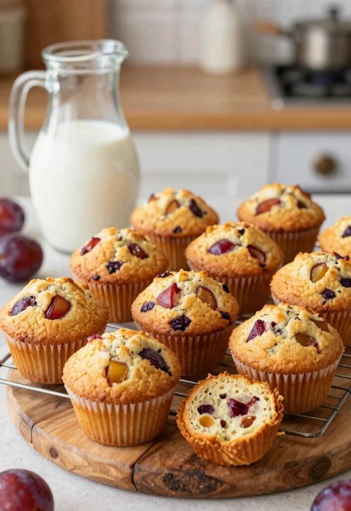 10 Plum Dessert Recipes for Sweet and Tart Treats - 8. Plum Muffins with Oats 1