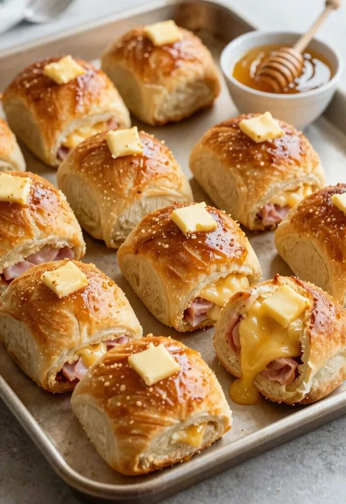 10 Rhodes Dinner Roll Recipes for Easy Baked Sides 3. Ham and Cheese Stuffed Rolls 0