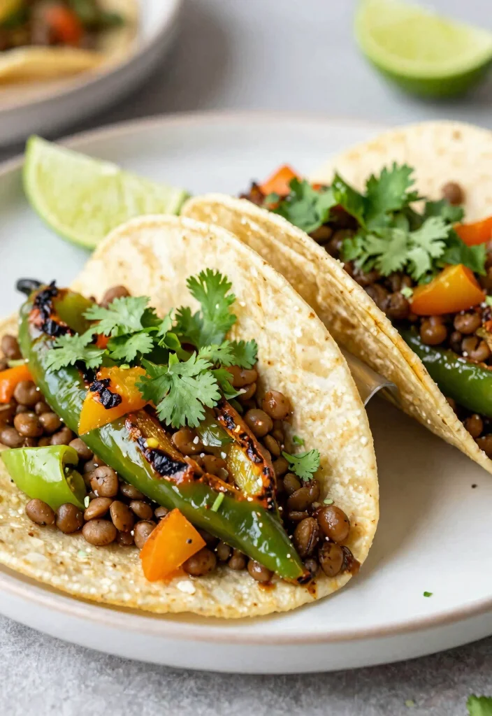 10 Vegan Poblano Pepper Recipes with Mild Smoky Heat 2. Grilled Poblano Pepper Tacos 0