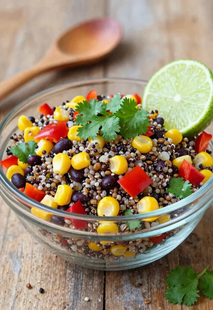 12 Fat Free Vegan Recipes for Light Plant Based Meals 1. Zesty Quinoa and Black Bean Salad 0