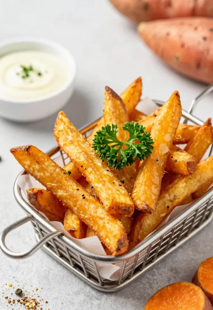 12 Fat Free Vegan Recipes for Light Plant Based Meals 10. Baked Sweet Potato Fries 0