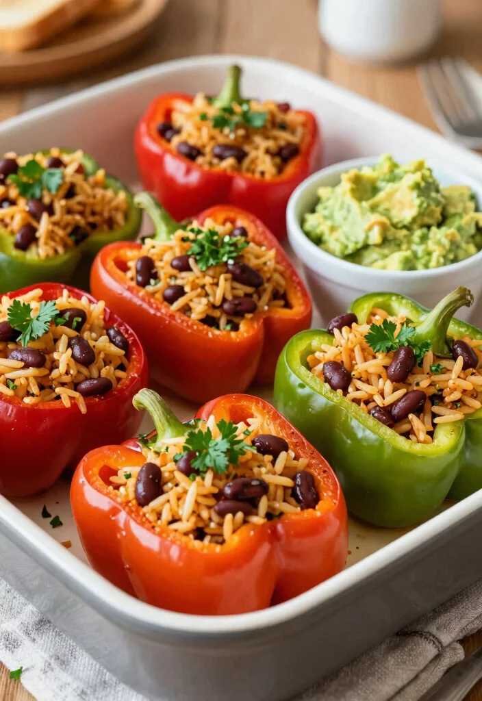 12 Fat Free Vegan Recipes for Light Plant Based Meals 7. Flavorful Stuffed Bell Peppers 0