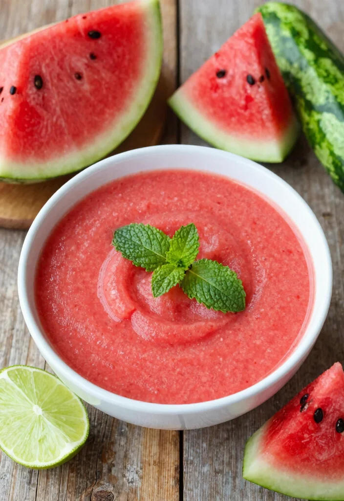 12 Fat Free Vegan Recipes for Light Plant Based Meals 9. Refreshing Watermelon Gazpacho 0