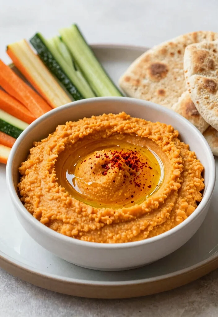 12 Healthy Food Processor Recipes for Fast Prep Cooking - 8. Sweet Potato Hummus 1
