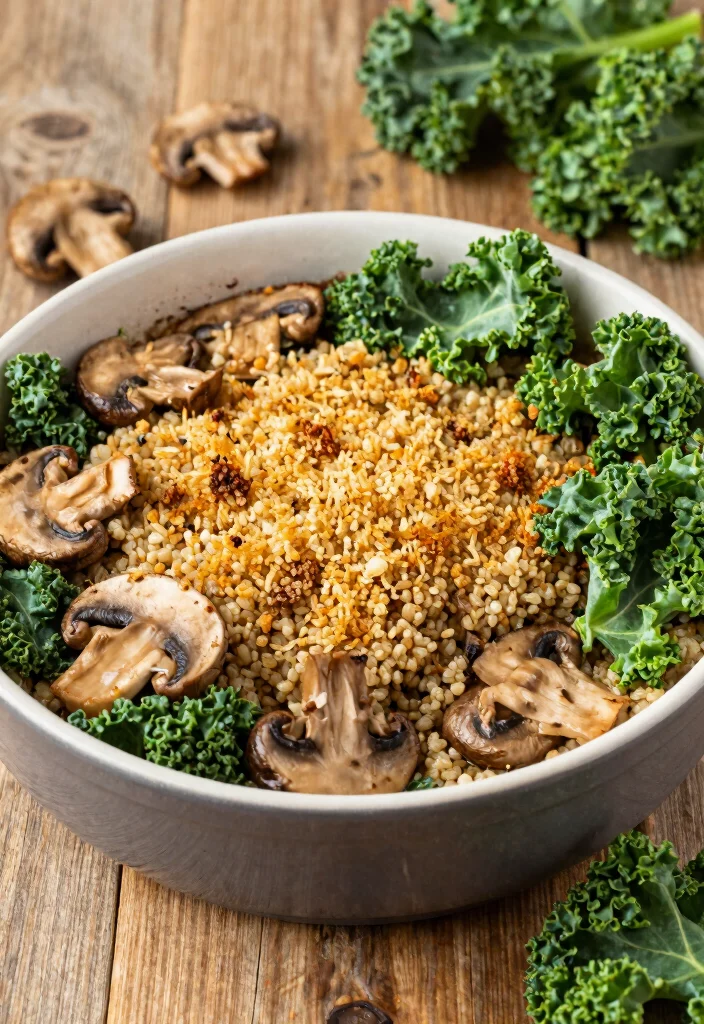 12 Healthy Low Carb Casserole Recipes for Easy Dinners 3. Mushroom and Kale Quinoa Casserole 0