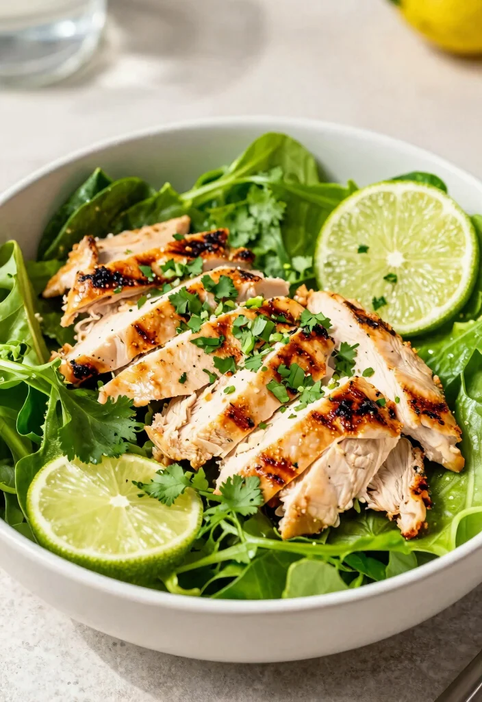 12 Healthy Meat Recipes for Lean Flavorful Meals - 6. Cilantro Lime Grilled Chicken Salad 1