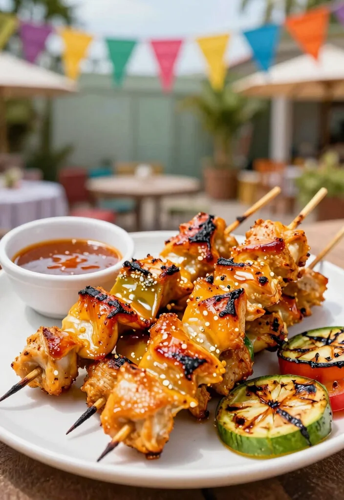 12 Healthy Meat Recipes for Lean Flavorful Meals - 7. Sweet and Spicy Grilled Chicken Skewers 1