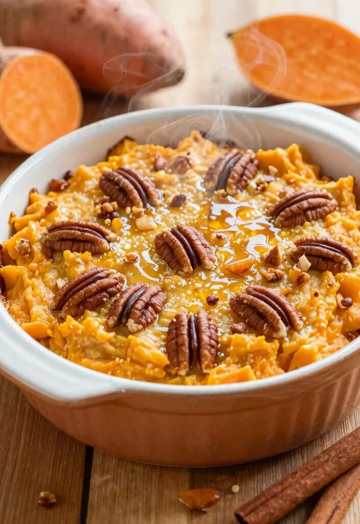 12 Healthy Soul Food Recipes with Lighter Comfort Taste - 3. Sweet Potato Casserole with Pecan Topping 1