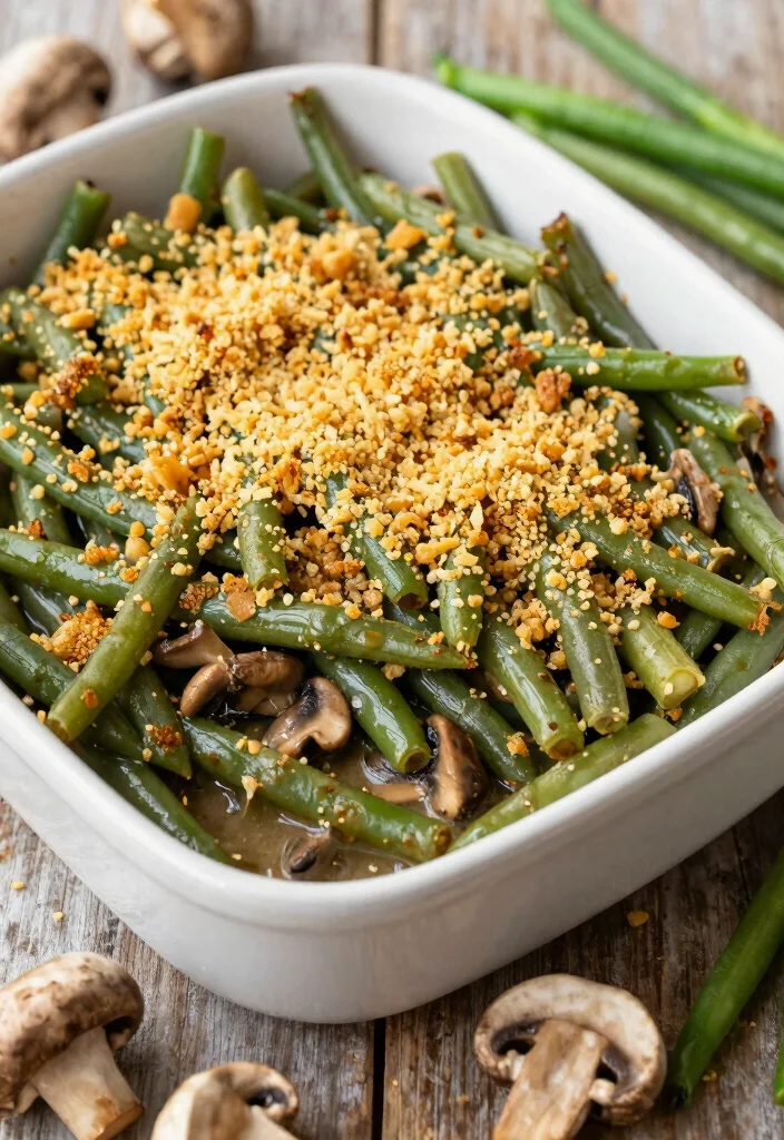 12 Healthy Soul Food Recipes with Lighter Comfort Taste - 9. Green Bean Casserole with Mushrooms 1