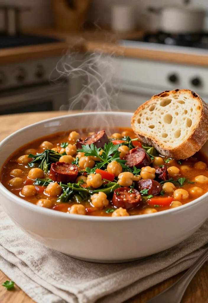 12 Unique Dinner Recipes to Break the Routine 10. Spanish Chorizo and Chickpea Stew 0