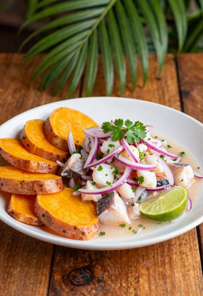12 Unique Dinner Recipes to Break the Routine 6. Peruvian Ceviche with Sweet Potato 0