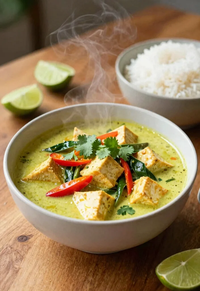 12 Unique Healthy Dinner Recipes for Fresh Inspiration 3. Thai Green Curry with Tofu 0