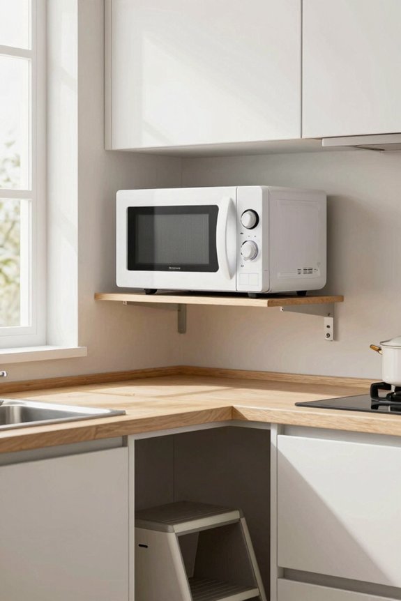 Best Microwave Location Ideas for Small Kitchens 5 balance microwave height for comfort